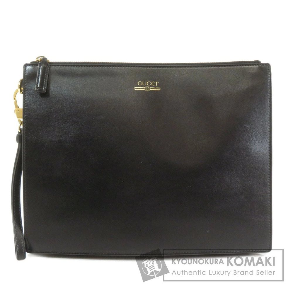 Gucci Logo Clutch Bag Leather